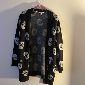 No Boundaries skull cardigan
